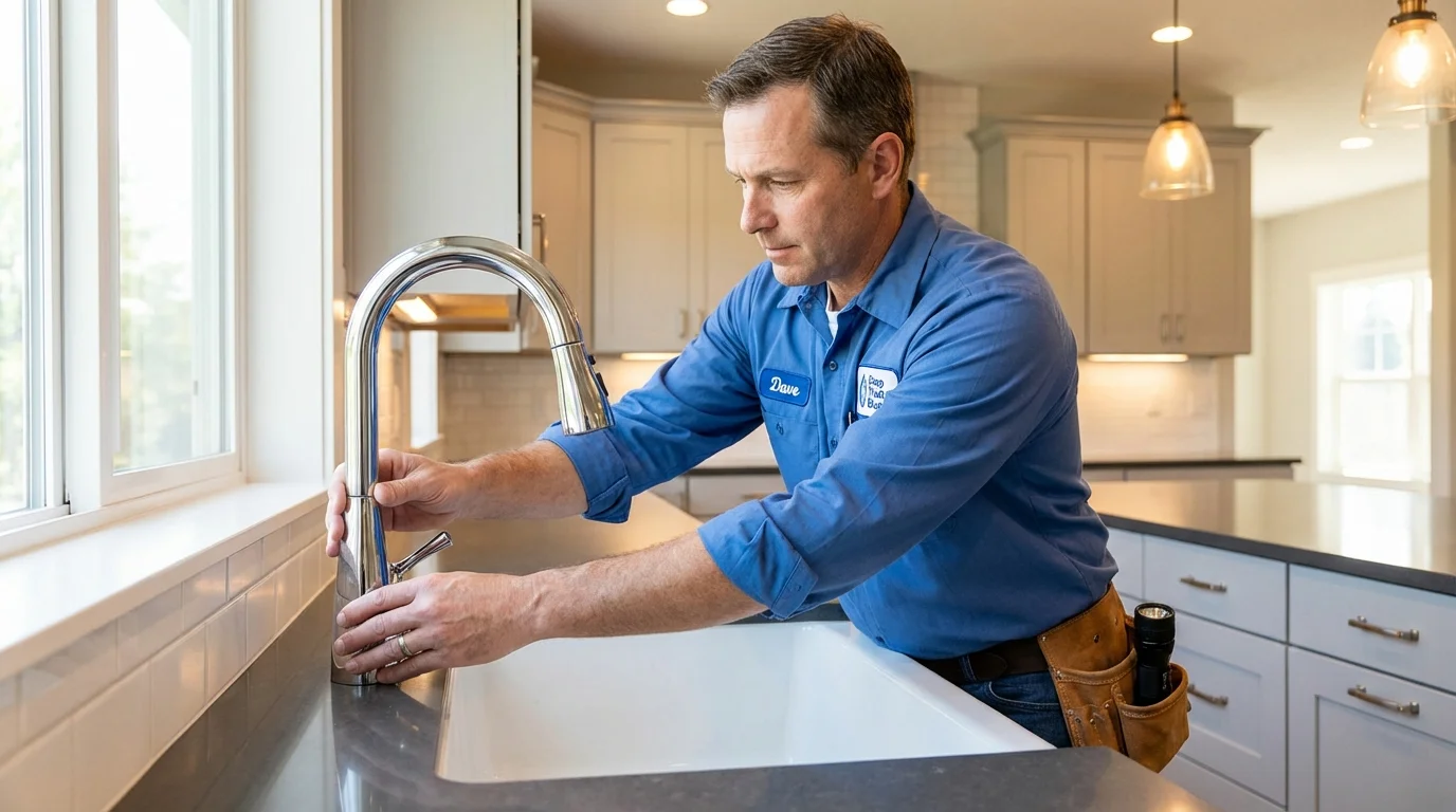 Kitchen faucet installation by Johns Plumbing LLC in Boone
